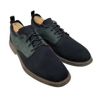 Mark Nason Shoes Mens 10 Black Knit Textile Leather Lace Up Casual Derby Comfort